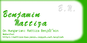 benjamin mattiza business card